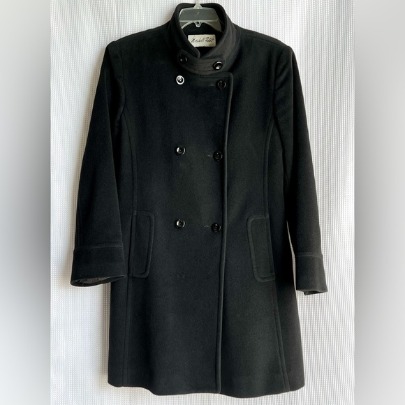 Marshall Field’s / Mid Length, Black Wool Coat / Size 16 - Picture 2 of 8